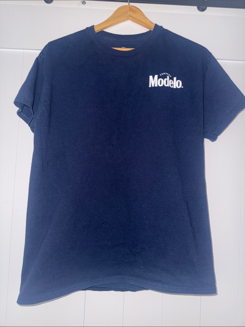 ModelCo Navy Short Sleeve Tee with White Modelo Chest Logo